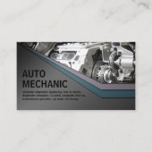 Auto Mechanic Service Metalen Visitekaartje (Voorkant)