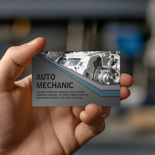 Auto Mechanic Service Metalen Visitekaartje