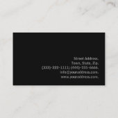 Auto Mechanic Service Zwart Wit Kaart Visitekaartje (Achterkant)