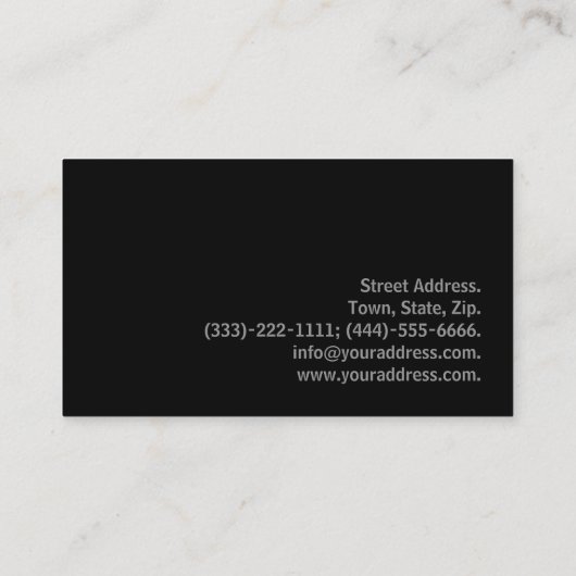 Auto Mechanic Service Zwart Wit Kaart Visitekaartje (Achterkant)