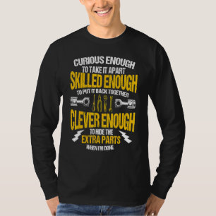 Auto Mechanic Skill genoeg Clever genoeg Car T-shirt