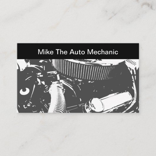 Auto Mechanic Thema Visitekaartje (Voorkant)