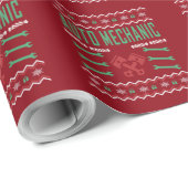 Auto Mechanic Ugly KerstSweater Cadeaupapier (Rol Hoek)