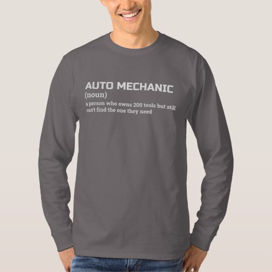 Auto Mechanic Witty Definition T-shirt (Voorkant)