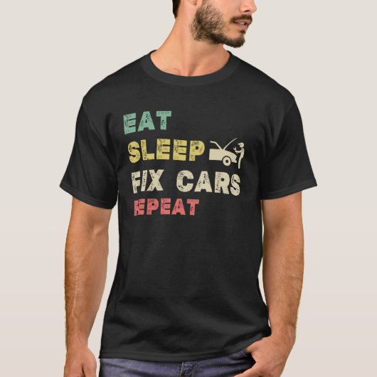 Auto mechanic work graduation service car mechanic t-shirt (Voorkant)