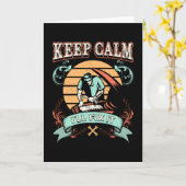 Auto mechanica houdt kalm grappig geschenk idee kaart (Gele Bloem)