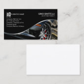 Auto Mechanisch Zwart Sportauto Automobiel Visitekaartje (Voorkant / Achterkant)
