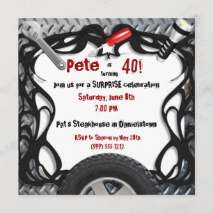 Auto-mechanische Aangepaste Verbruiddagen Uitnodig Kaart