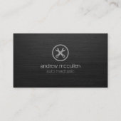 Auto Mechanische Auto Gereedschap Pictogram Donker Visitekaartje (Voorkant)