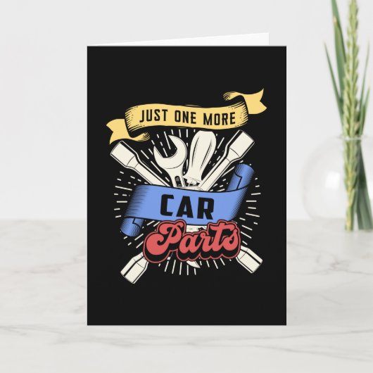 Auto Mechanische Auto Motor Mechanica Retro Grappi Kaart (Voorkant)