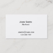 Auto Mechanische autoonderhoudsfreelance Visitekaartje (Achterkant)