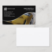 Auto Mechanische Gele Auto Automobiel Visitekaartje (Voorkant / Achterkant)