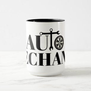 Auto Mechanische grafische Mok