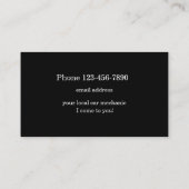 Auto-mechanische koel-monogram  visitekaartje (Achterkant)