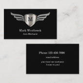 Auto-mechanische koel-monogram  visitekaartje (Voorkant / Achterkant)