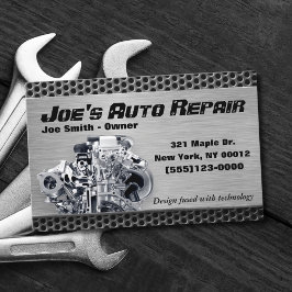Auto-mechanische reparatie motorservice visitekaartje