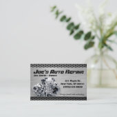 Auto-mechanische reparatie motorservice visitekaartje (Staand voorkant)