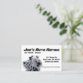 Auto-mechanische reparatie motorservice visitekaartje (Staand voorkant)