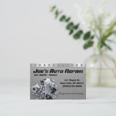 Auto-mechanische reparatie motorservice visitekaartje (Staand voorkant)