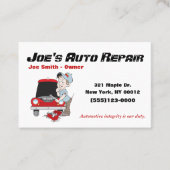 Auto-mechanische reparatie motorservice visitekaartje (Voorkant)