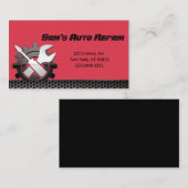 Auto-mechanische reparatieservice Visitekaartje (Voorkant / Achterkant)