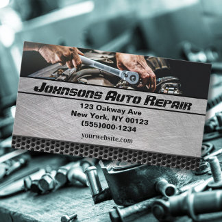 Auto-mechanische reparatieservice voor auto visitekaartje