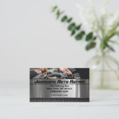 Auto-mechanische reparatieservice voor auto visitekaartje (Staand voorkant)