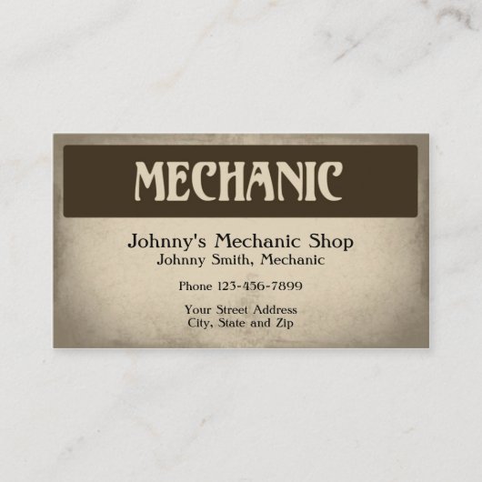 Auto Mechanische Visitekaartje (Voorkant)