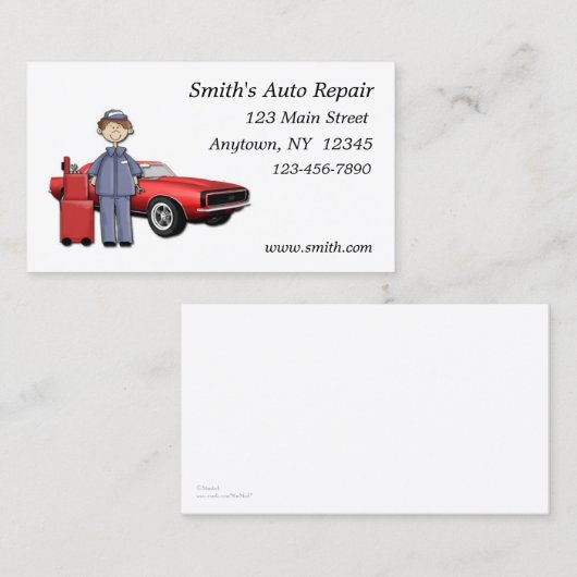 Auto Mechanische Visitekaartje (Voorkant / Achterkant)