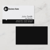 Auto-mechanische Visitekaartje met minimale puntko (Voorkant / Achterkant)