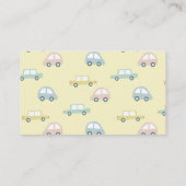 Auto met Ballonnen Gele Luier Raffle Ticket Informatiekaartje (Achterkant)