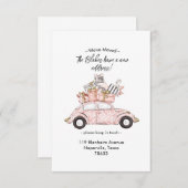 Auto met Boxes We hebben de uitnodiging verplaatst (Voorkant / Achterkant)