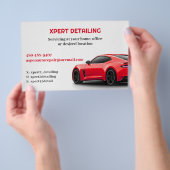 Auto met gegevens flyer (Hand)