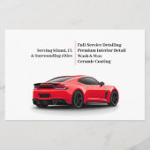 Auto met gegevens flyer (Achterkant)