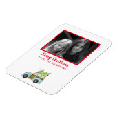 Auto met kerstboom magneet (Linkerzijde)