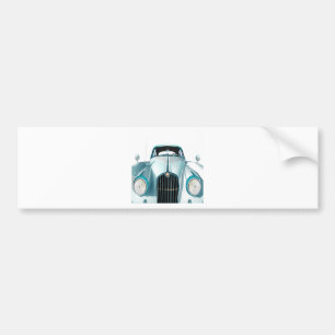 auto met oldtimer bumpersticker