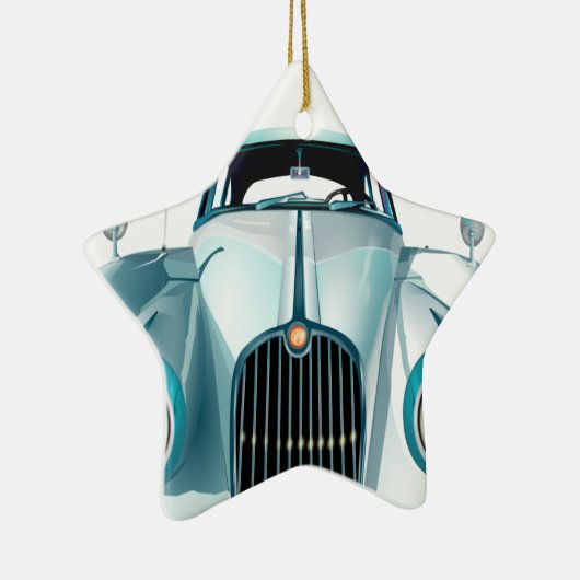 auto met oldtimer keramisch ornament (Rechts)