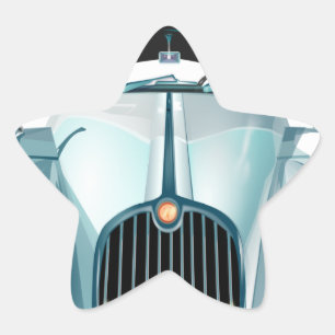 auto met oldtimer ster sticker