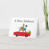 Auto met spullen Nieuwe adreskaart Aankondiging (Voorkant)