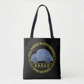 auto met stiksels tote bag (Voorkant)