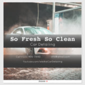 Auto met vermelding van de onderneming die reclame sticker (Vel)