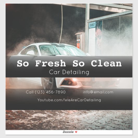 Auto met vermelding van de onderneming die reclame sticker (Vel)