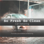 Auto met vermelding van de onderneming die reclame sticker (Voorkant)