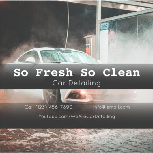 Auto met vermelding van de onderneming die reclame sticker (Voorkant)