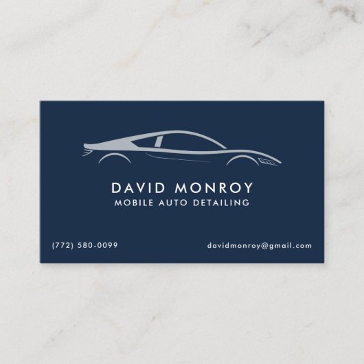 Auto Mobile Car-Visitekaartje met details Visitekaartje (Voorkant)