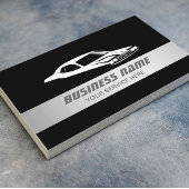 Auto Modern Silver Striped auto Visitekaartje