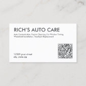 Auto Modificatie Auto Aangepaste QR Visitekaartje (Achterkant)