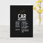 auto monteur reparatie garage grappig cadeau cadea kaart (Gele Bloem)
