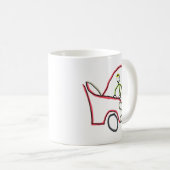 Auto monteur Stickman Koffiemok (Voorkant rechts)