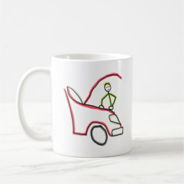 Auto monteur Stickman Koffiemok